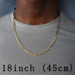 Men's Trendy Fashion All-match Golden Alloy Chain Necklace