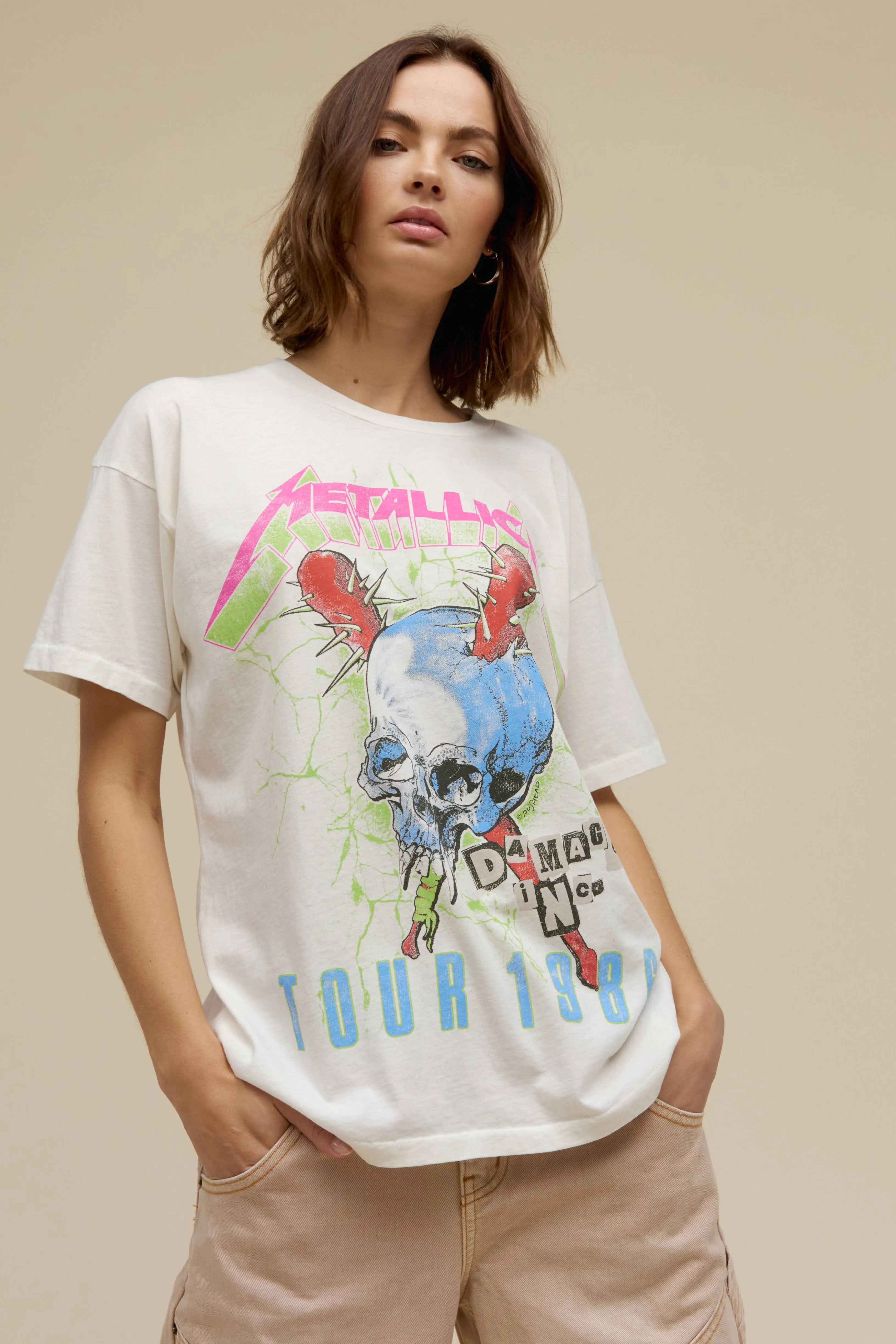 Metallica Damage Inc Tour 1986 Merch Tee