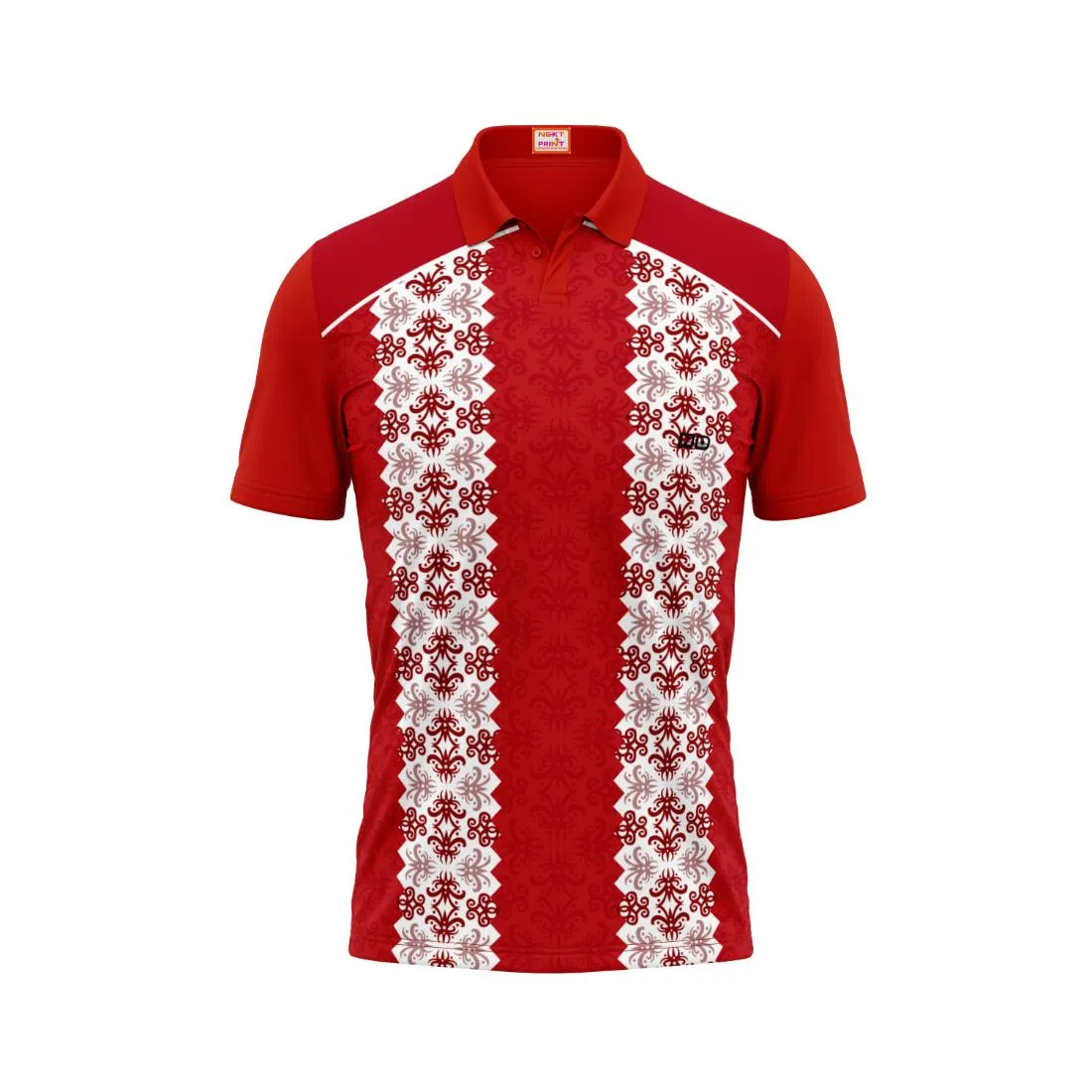 Next Print Customized Polo Neck Red Jersey NPTS48