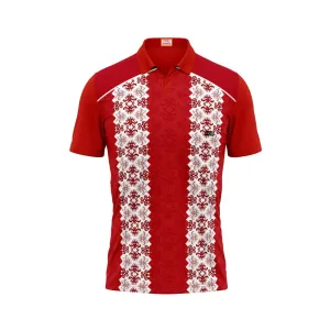 Next Print Customized Polo Neck Red Jersey NPTS48