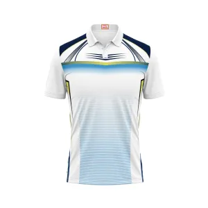 Next Print Customized Polo Neck White Jersey NPTS45