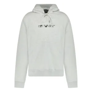 OFF WHITE FACES SKATE HOODIE GREY