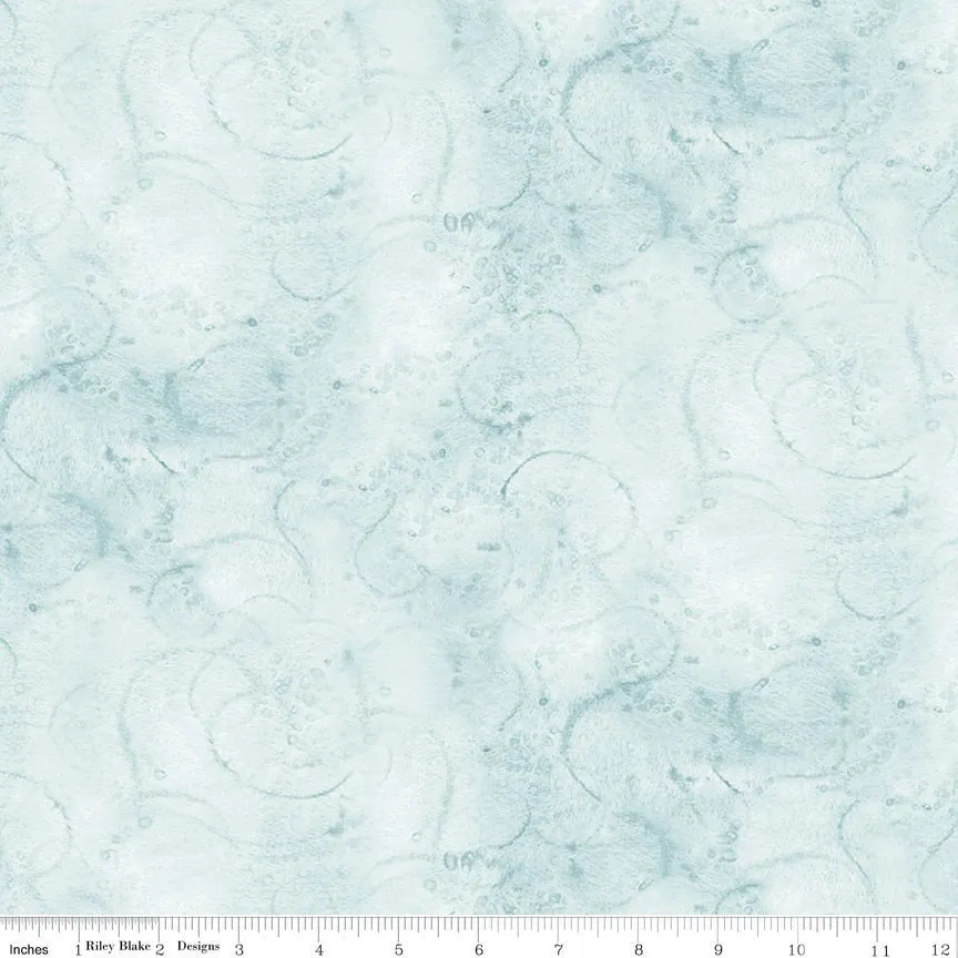 Painter’s Watercolor Swirl Bleached Denim Yardage by J Wecker Frisch | Riley Blake Designs