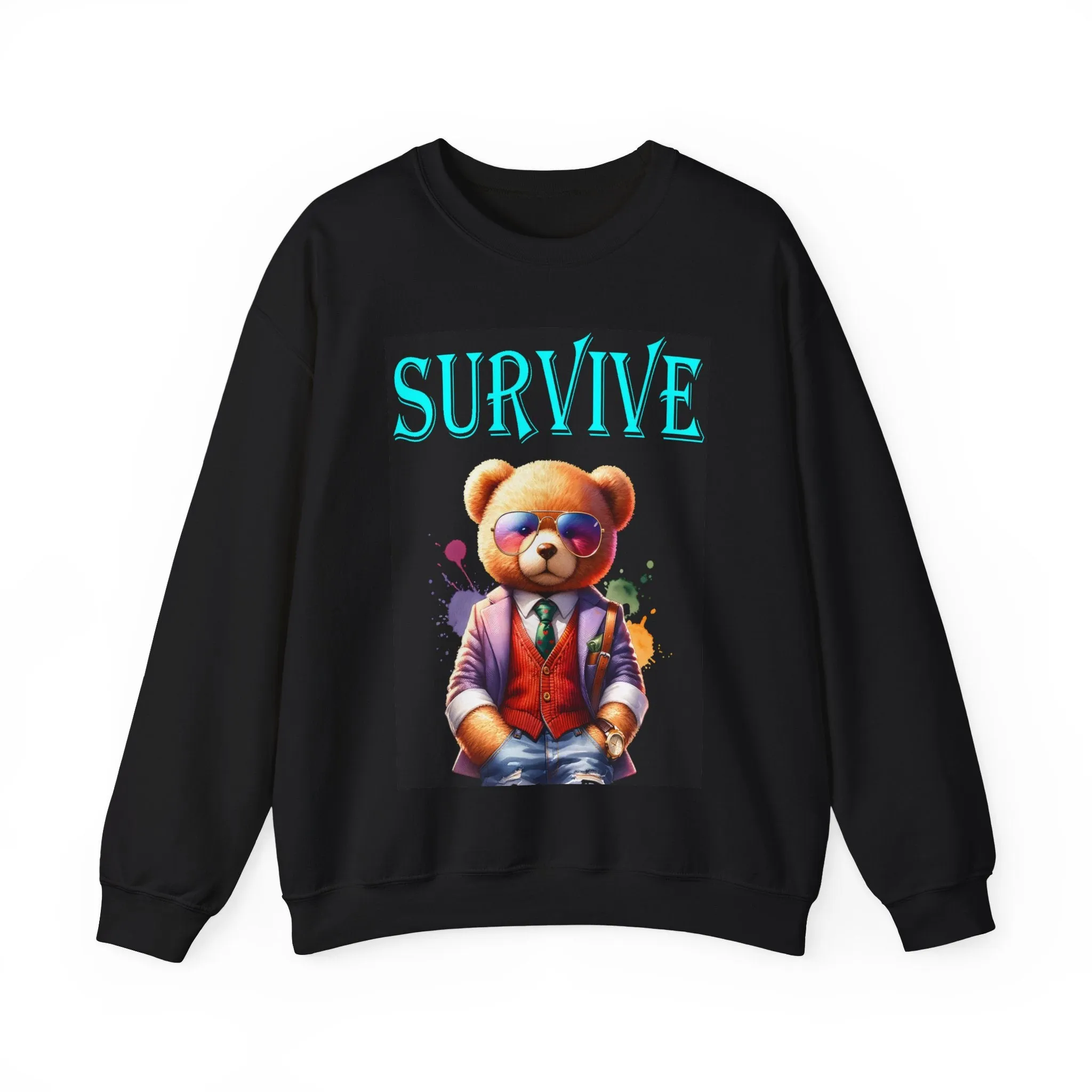 Princess Grace Survive Bear Unisex Crewneck Sweatshirt