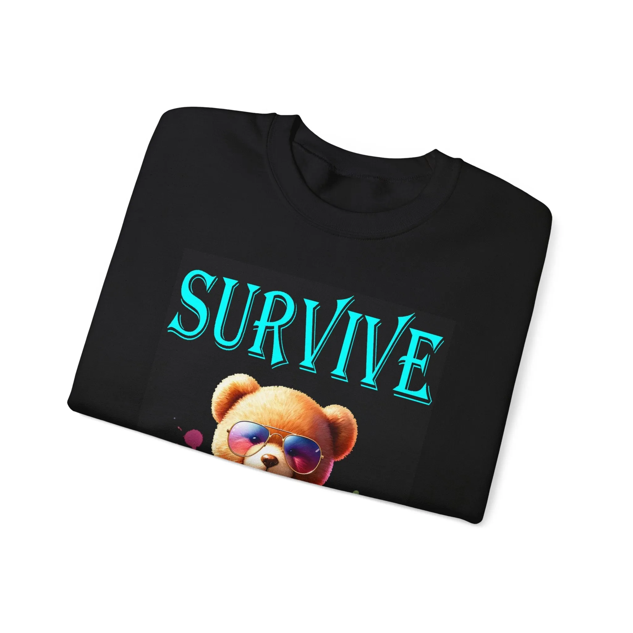 Princess Grace Survive Bear Unisex Crewneck Sweatshirt