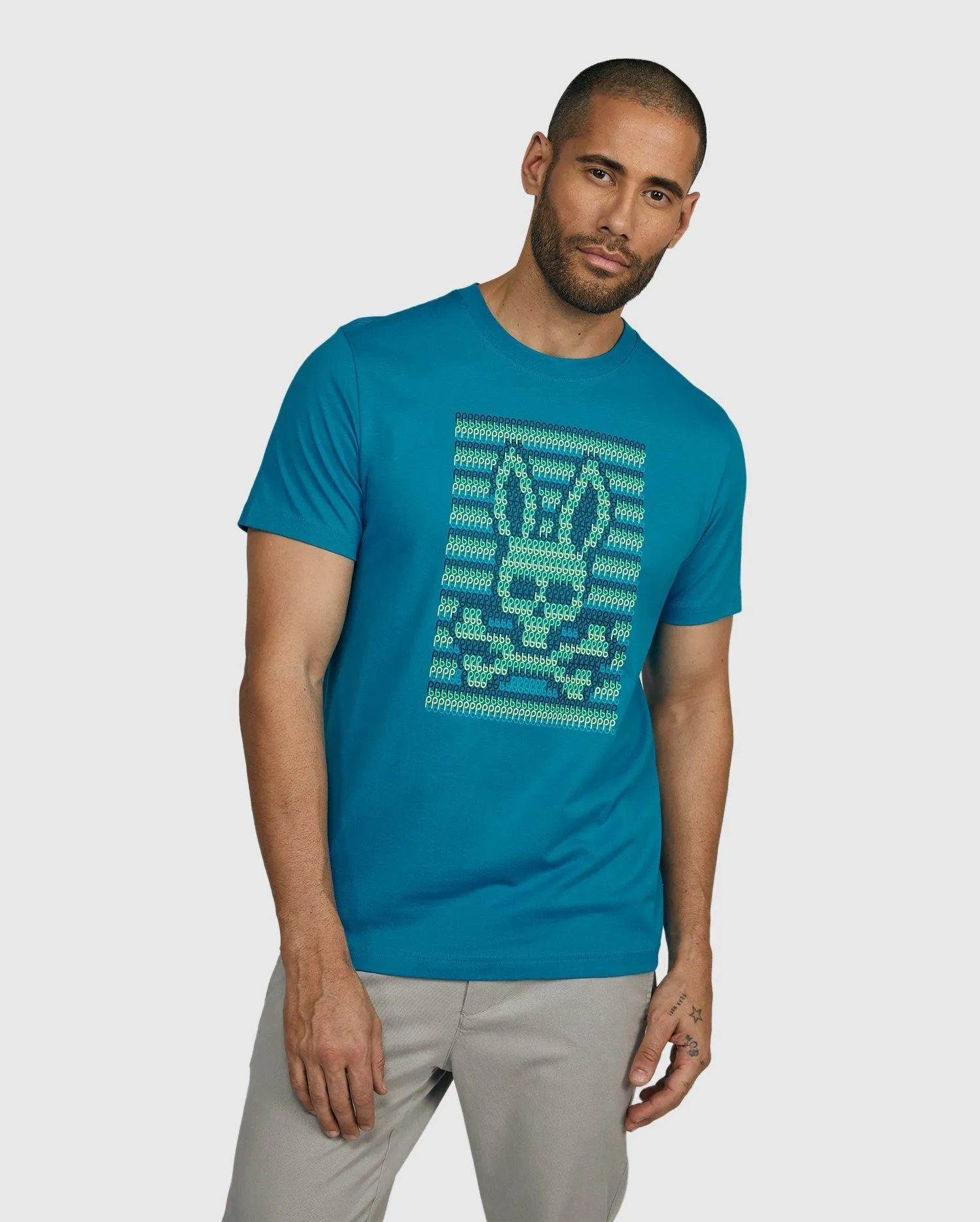 Psycho Bunny Mens Santiago Tee - Blue Clay