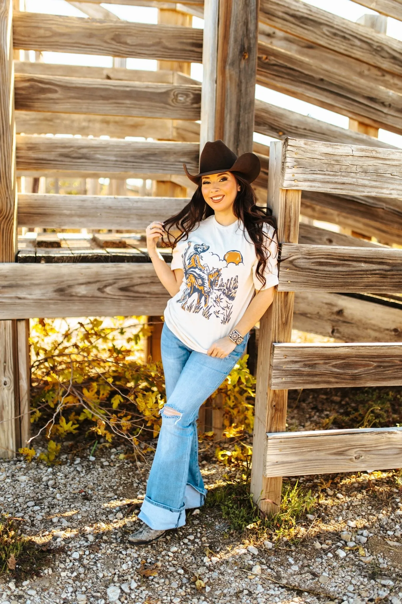 Roaming Cowboy Western Graphic Tee