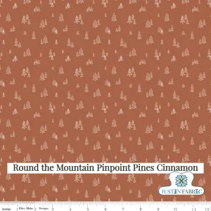 Round the Mountain Pinpoint Pines Cinnamon Yardage by Casey Cometti | Riley Blake Designs