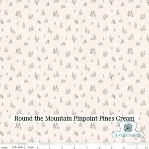 Round the Mountain Pinpoint Pines Cream Yardage by Casey Cometti |Riley Blake Designs