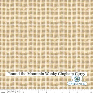 Round the Mountain Wonky Gingham Curry  Yardage by Casey Cometti | Riley Blake Designs