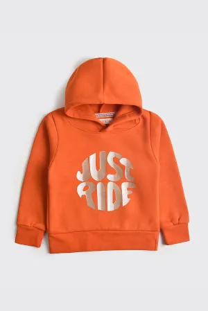 Rust Fleece Hoodie