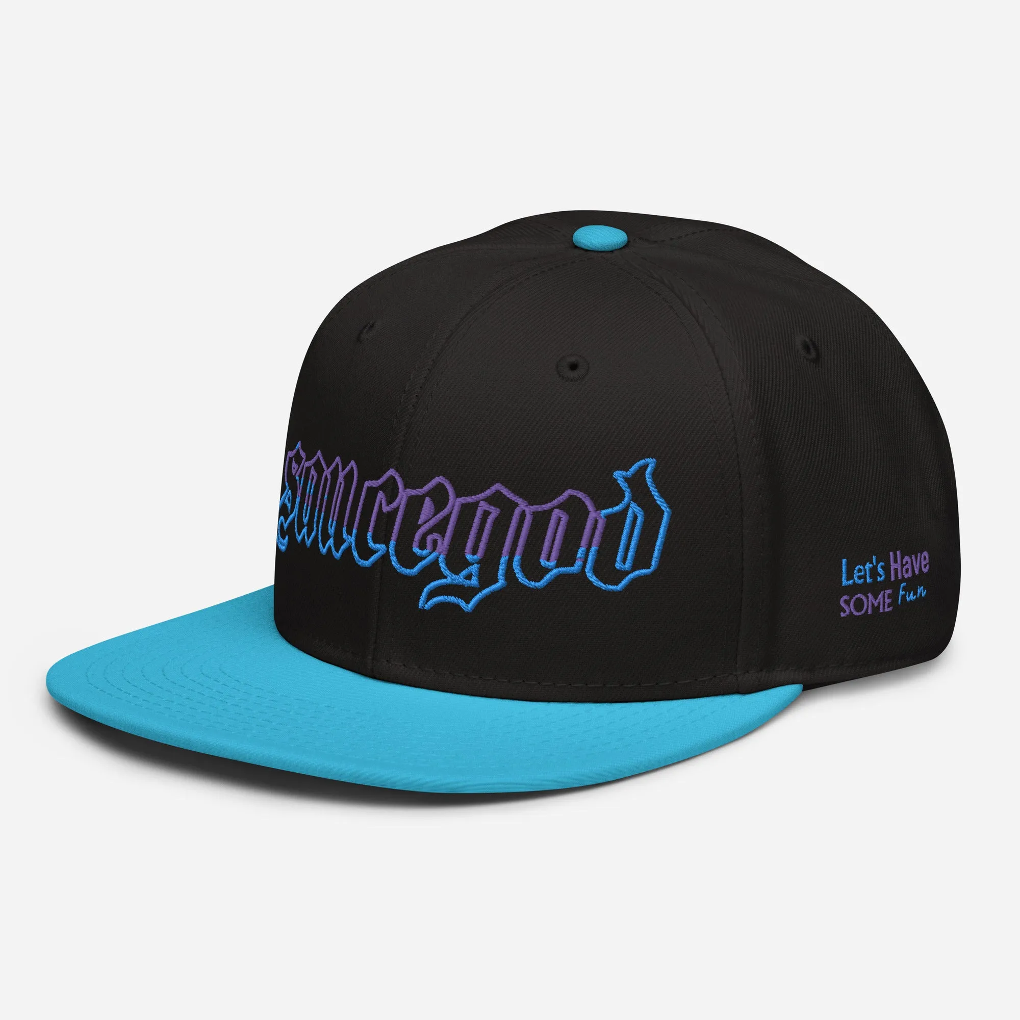 Sauce God 2fli Snap Back Hat Blue & Purple