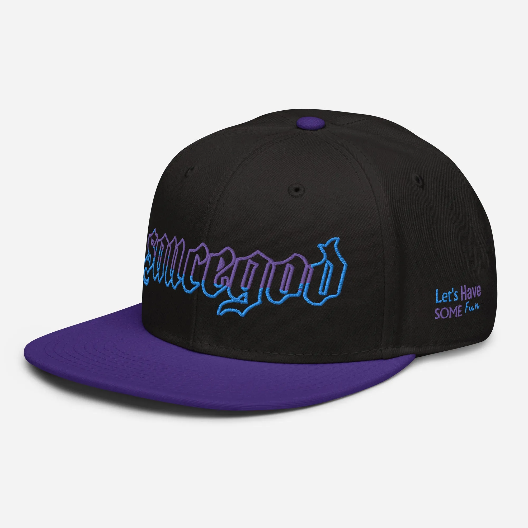 Sauce God 2fli Snap Back Hat Blue & Purple