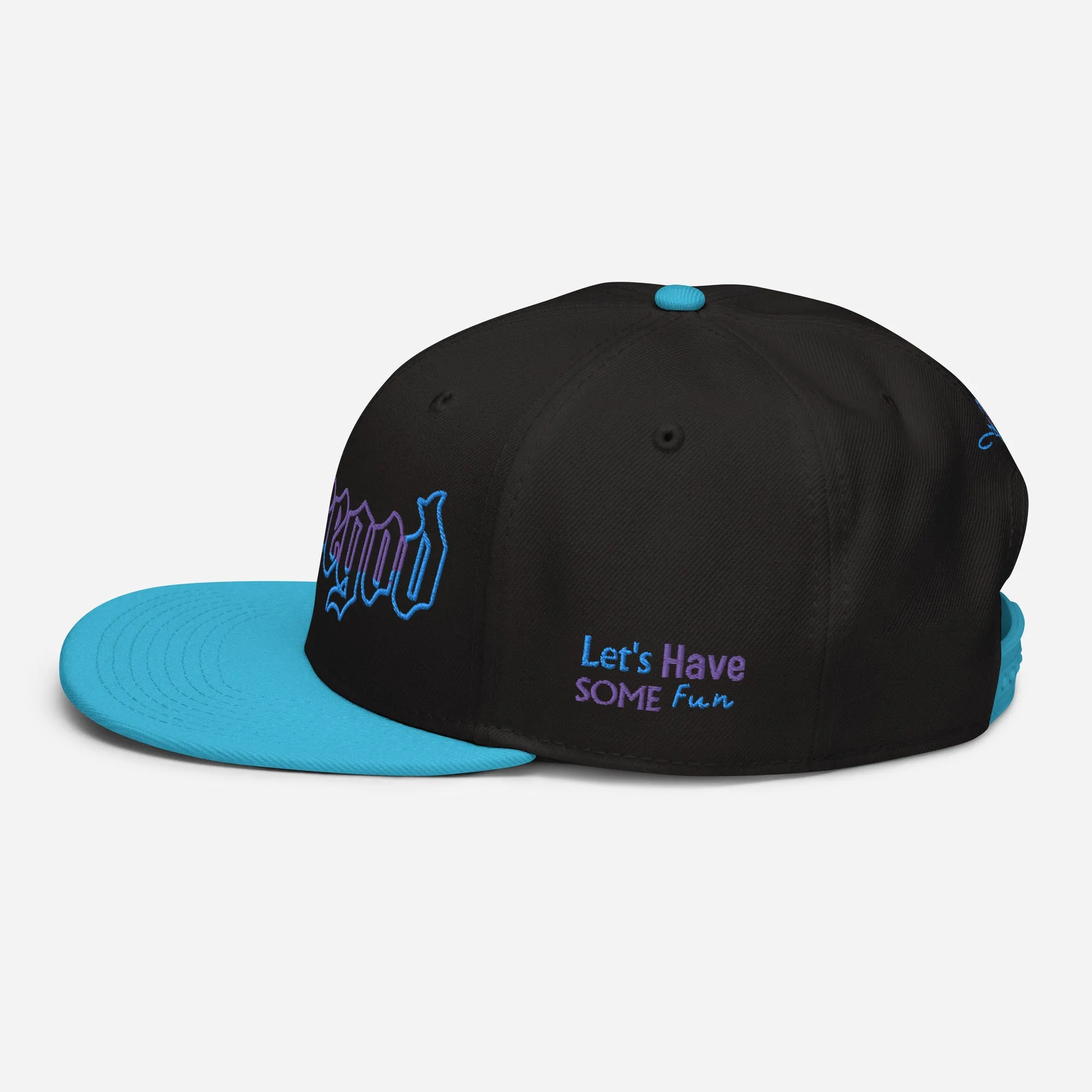 Sauce God 2fli Snap Back Hat Blue & Purple