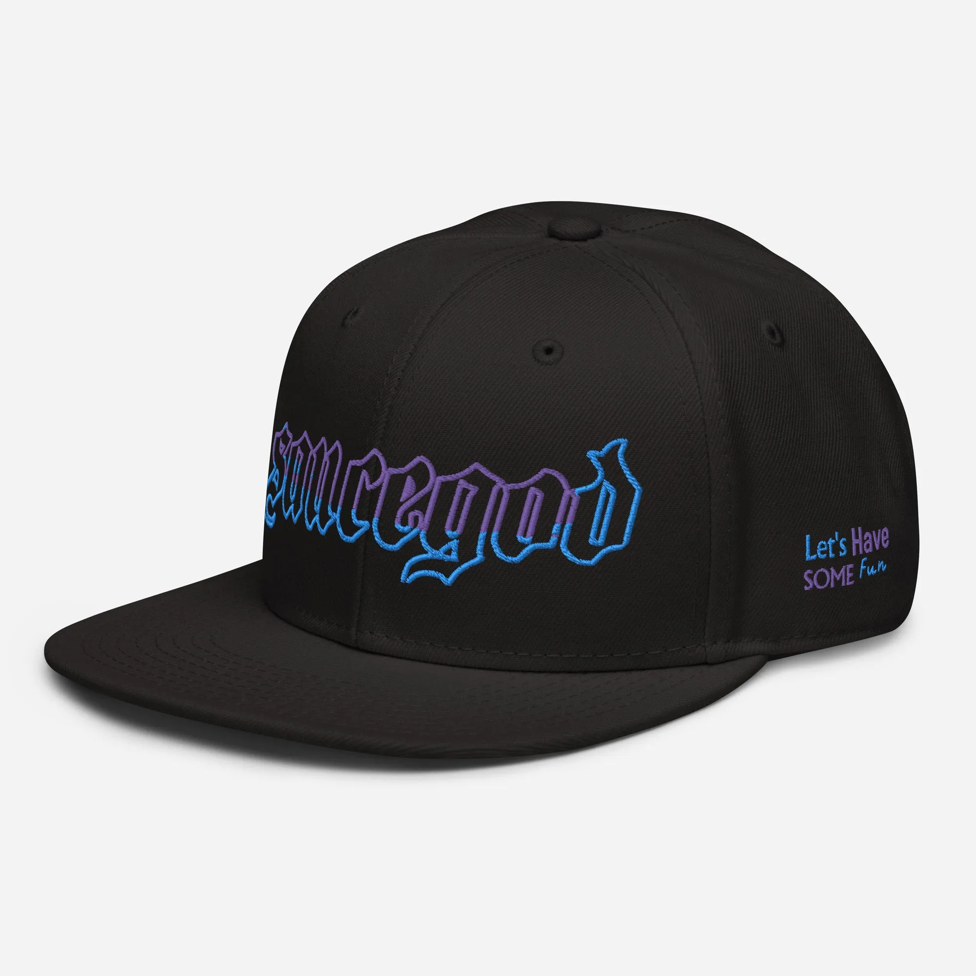 Sauce God 2fli Snap Back Hat Blue & Purple