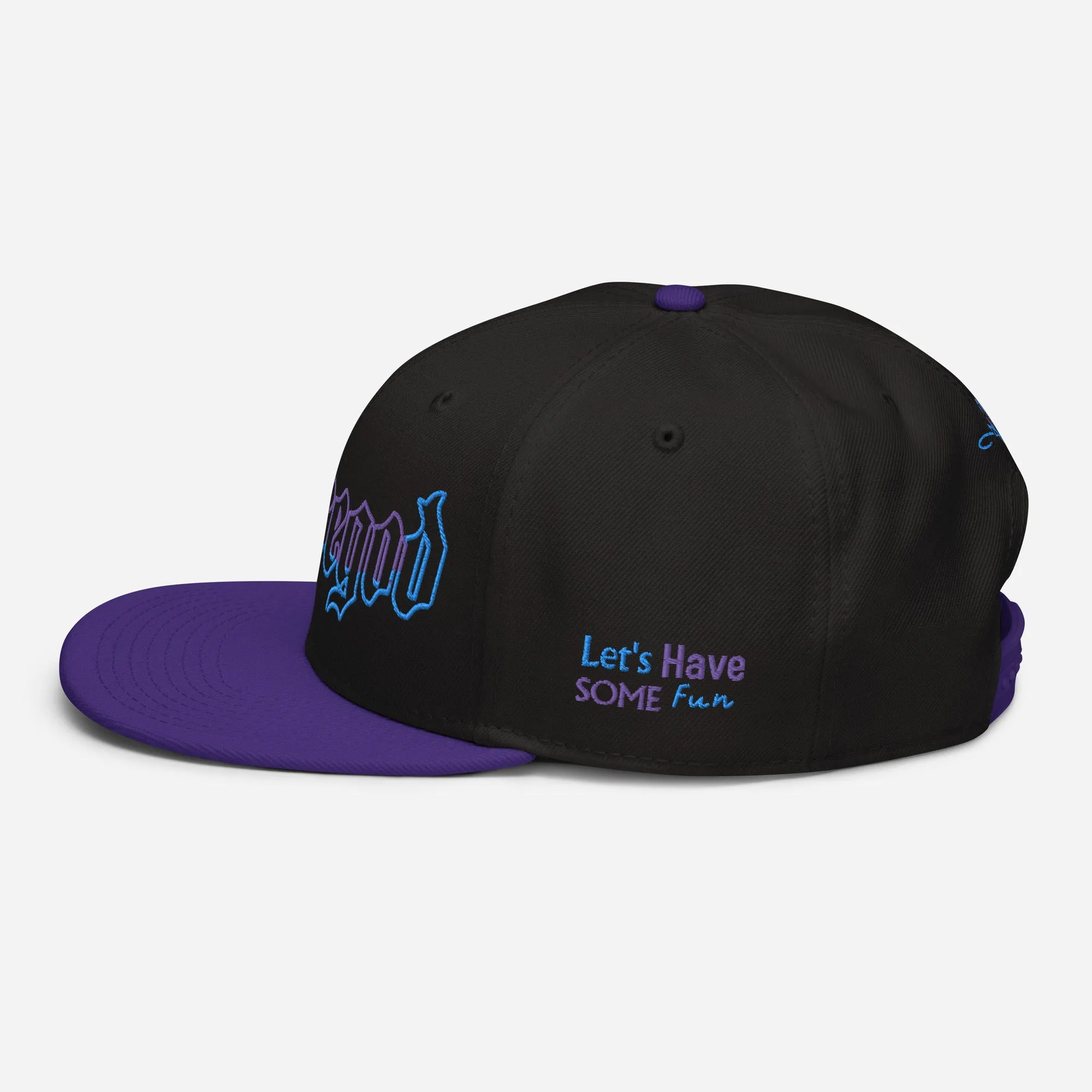 Sauce God 2fli Snap Back Hat Blue & Purple