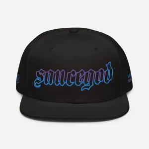 Sauce God 2fli Snap Back Hat Blue & Purple