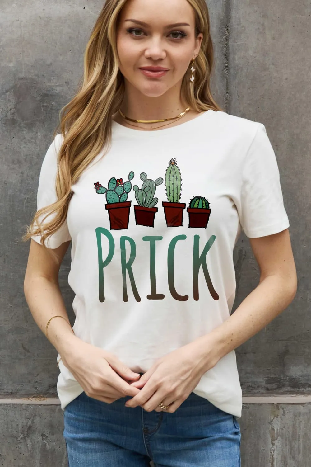 Simply Love Full Size PRICK Graphic Cotton Tee