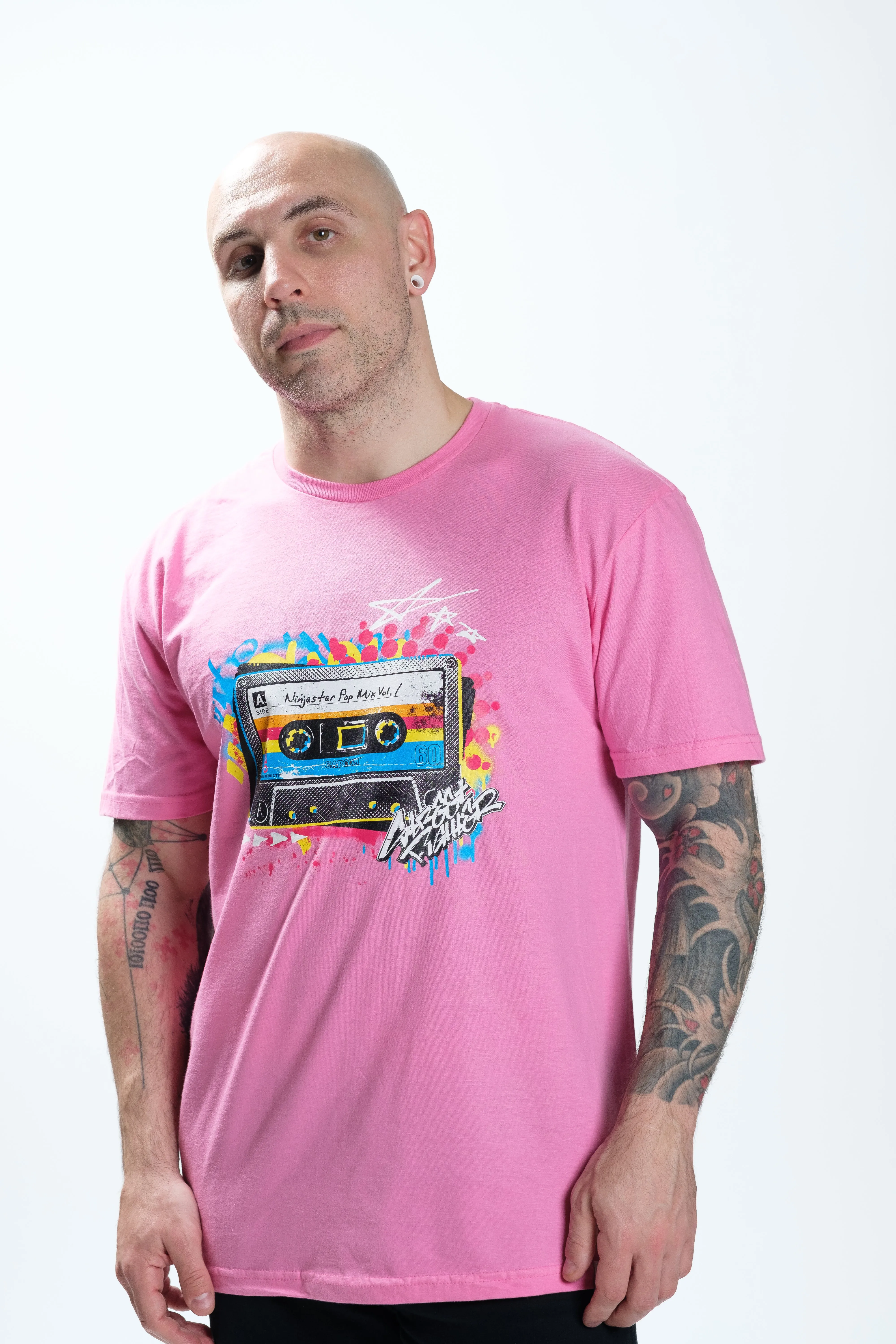 STREET FIGHTER - 'NinjaStarPop Vol. 1' T-Shirt - Pink