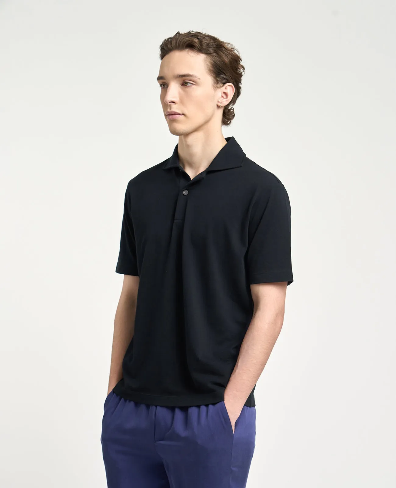 Supima Pique Spread Collar Polo