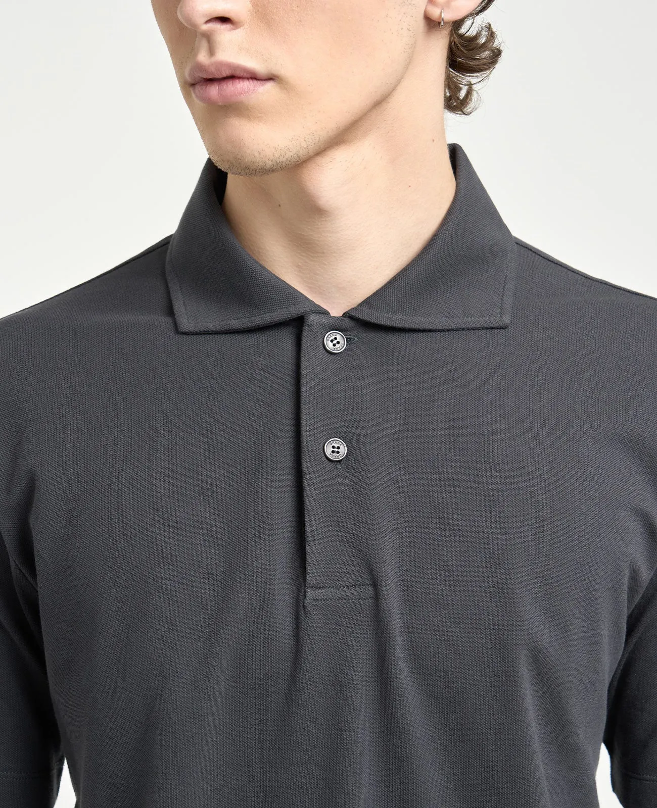 Supima Pique Spread Collar Polo