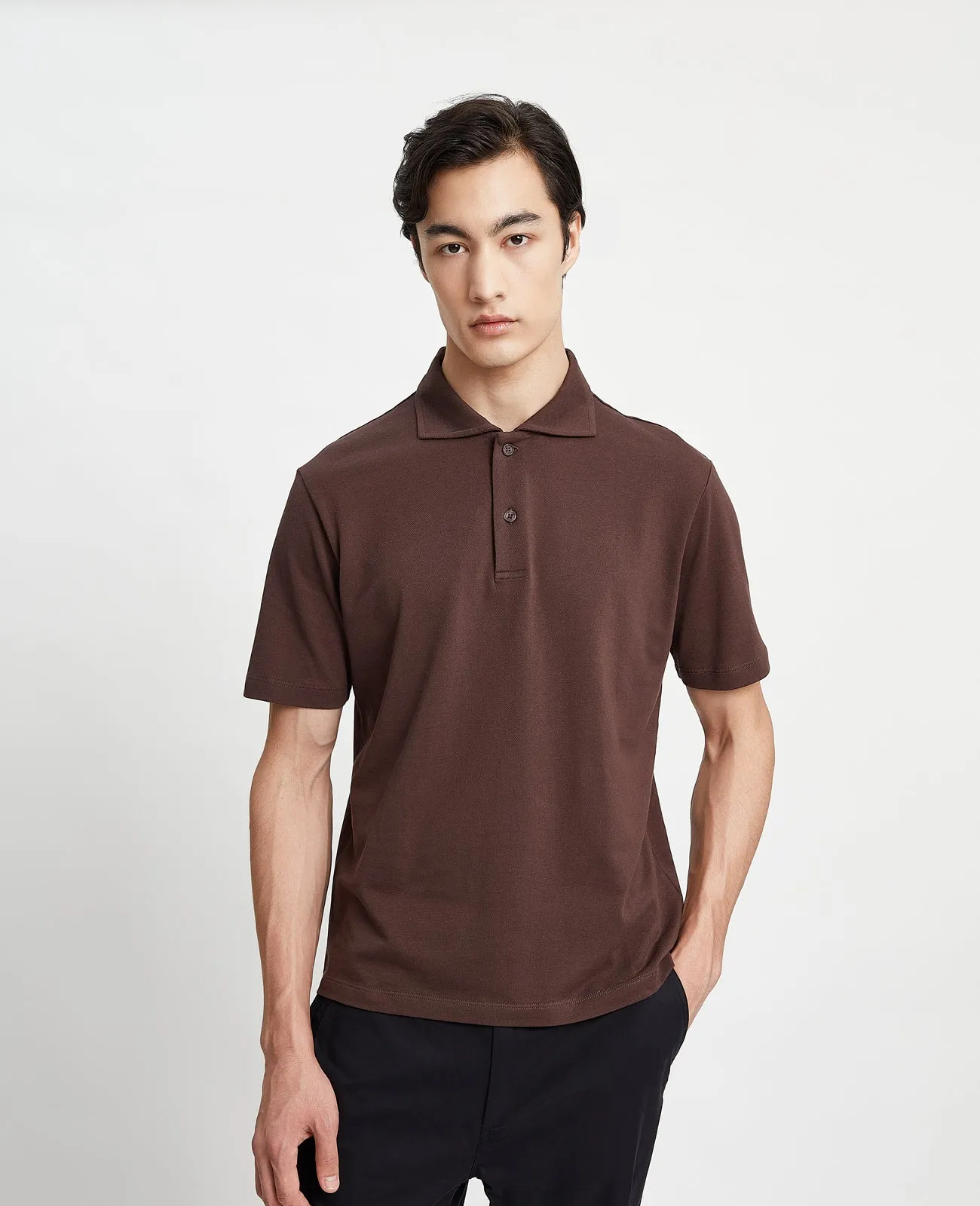 Supima Pique Spread Collar Polo