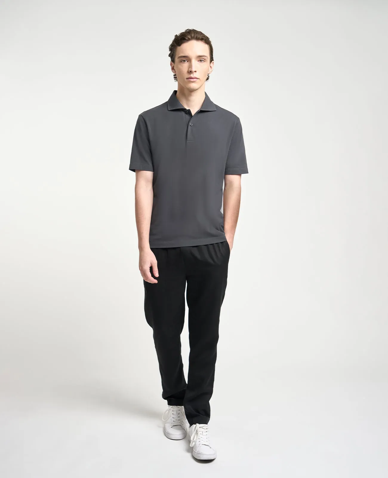 Supima Pique Spread Collar Polo