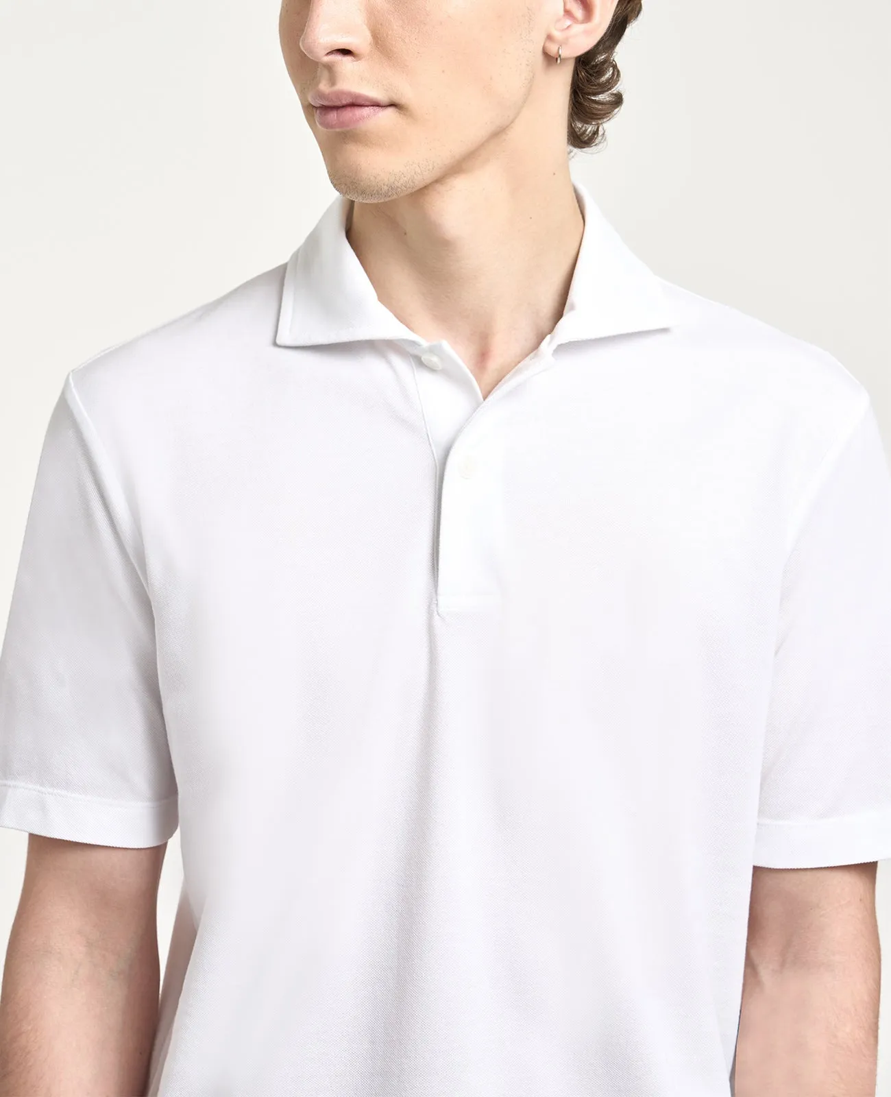 Supima Pique Spread Collar Polo