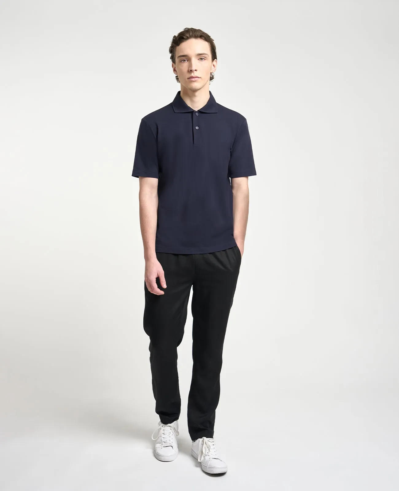 Supima Pique Spread Collar Polo