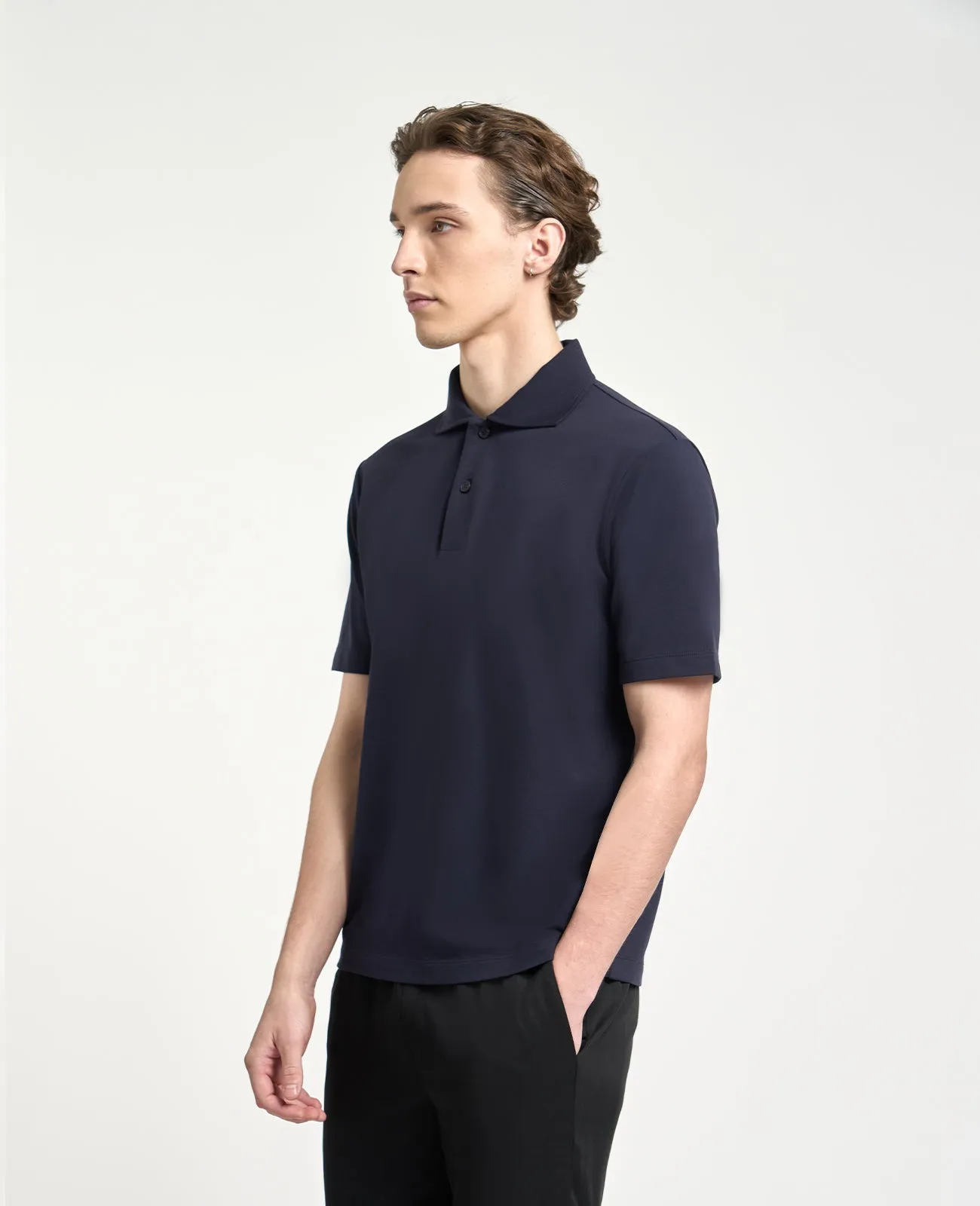 Supima Pique Spread Collar Polo