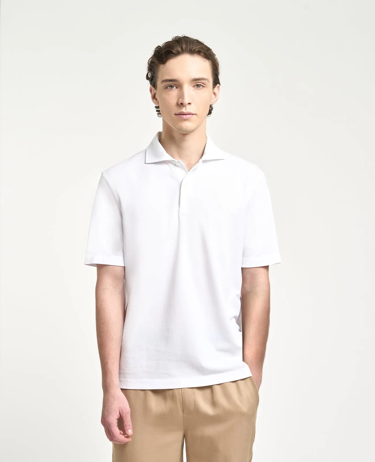 Supima Pique Spread Collar Polo