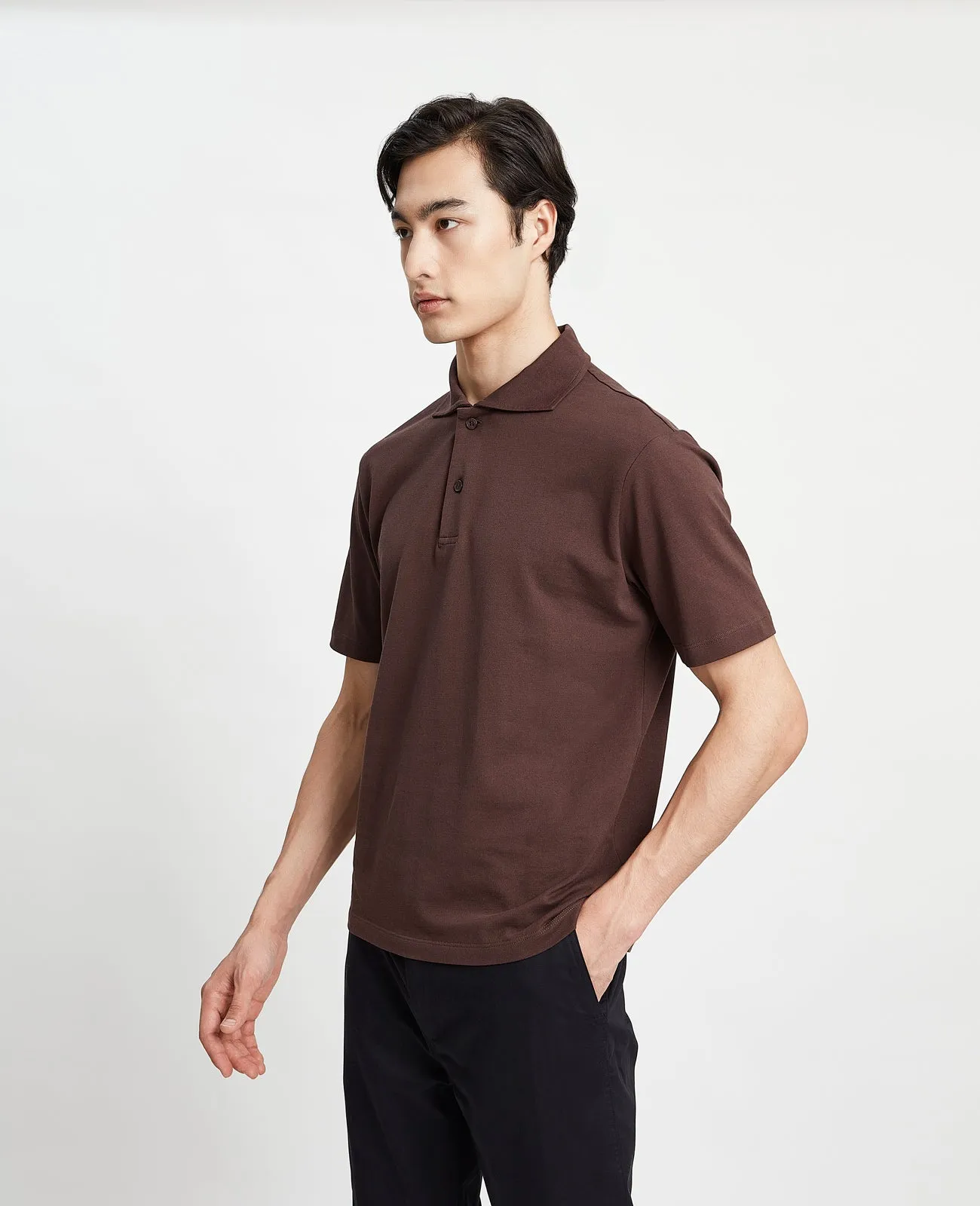 Supima Pique Spread Collar Polo