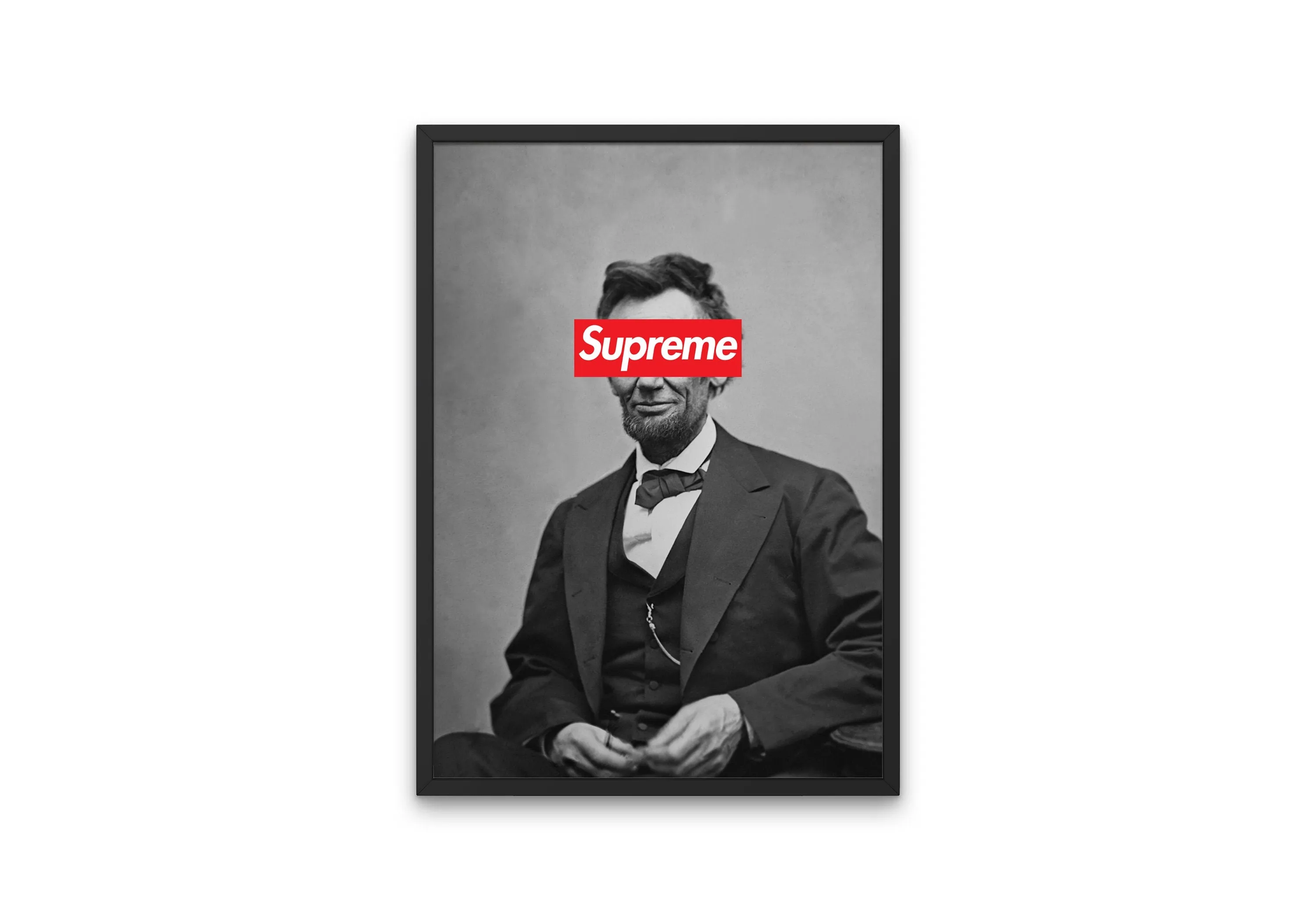 Supreme Abraham Lincoln Poster INSTANT DOWNLOAD Art Print, Hypebeast Decor, Streetwear Art, Modern Wall Art, Pop Art Prints, President Altered Art