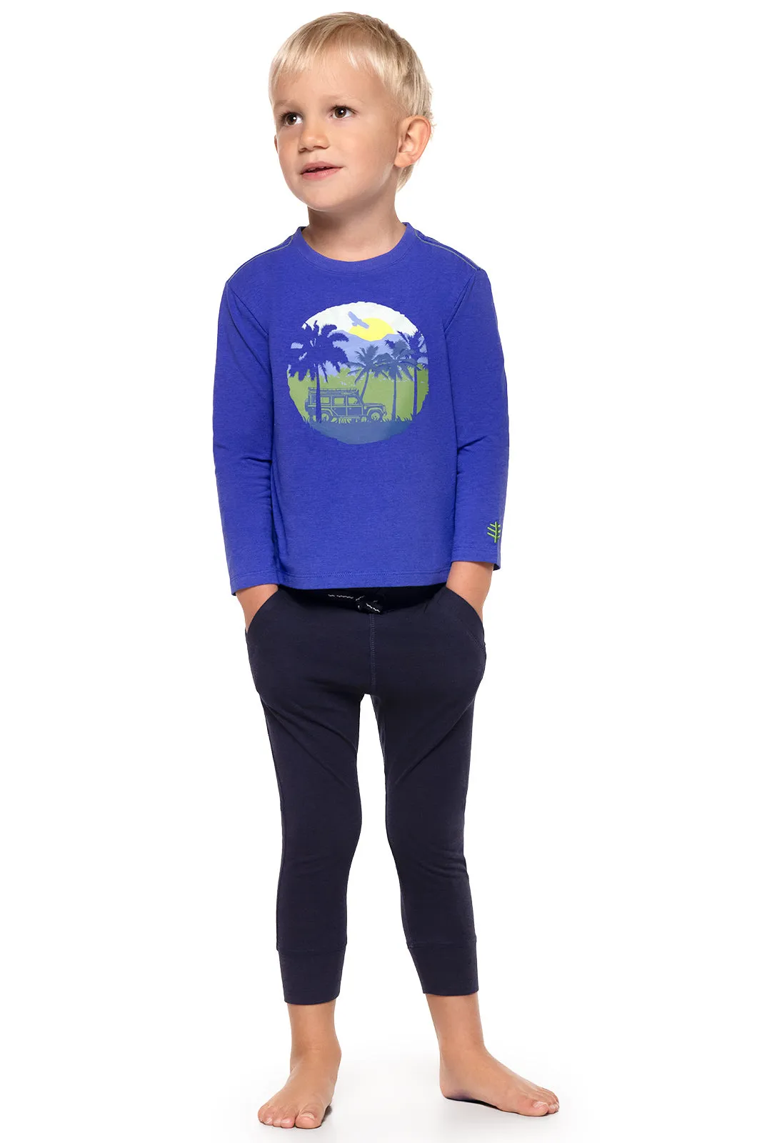 Toddler Coco Plum Everyday Long Sleeve Graphic T-Shirt  |  Baja Blue