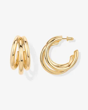 Triple Multi Hoop Earrings