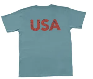 USA Initials Short Sleeve Pocket Tee