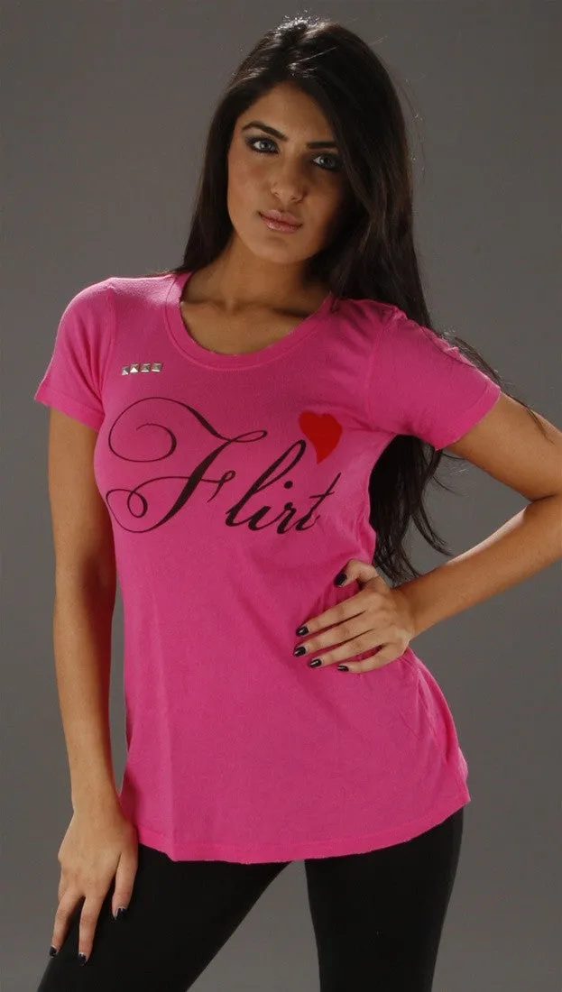 Wildfox Couture Flirt Tee in Magenta